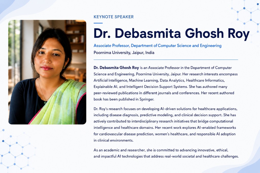 Dr. Debasmita Ghosh Roy — Associate Professor, Computer Science & Engineering, Poornima University, Jaipur, India