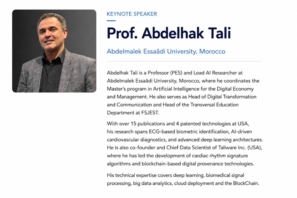 Prof. Abdelhak Tali — Professor & Lead AI Researcher, Abdelmalek Essaâdi University, Morocco